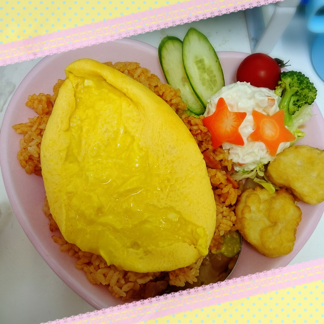 カワウソお子様ランチ♡ひよこオムライス付き ピカチュウオムライスのお子様ランチ☆ | ＊森崎りよのママレシピ＊