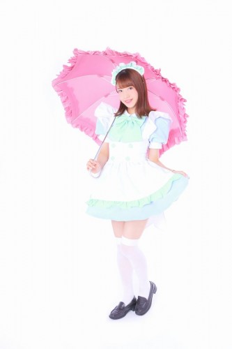 あっとほぉーむカフェ メイド服 公式 雨服 バニラブルー-