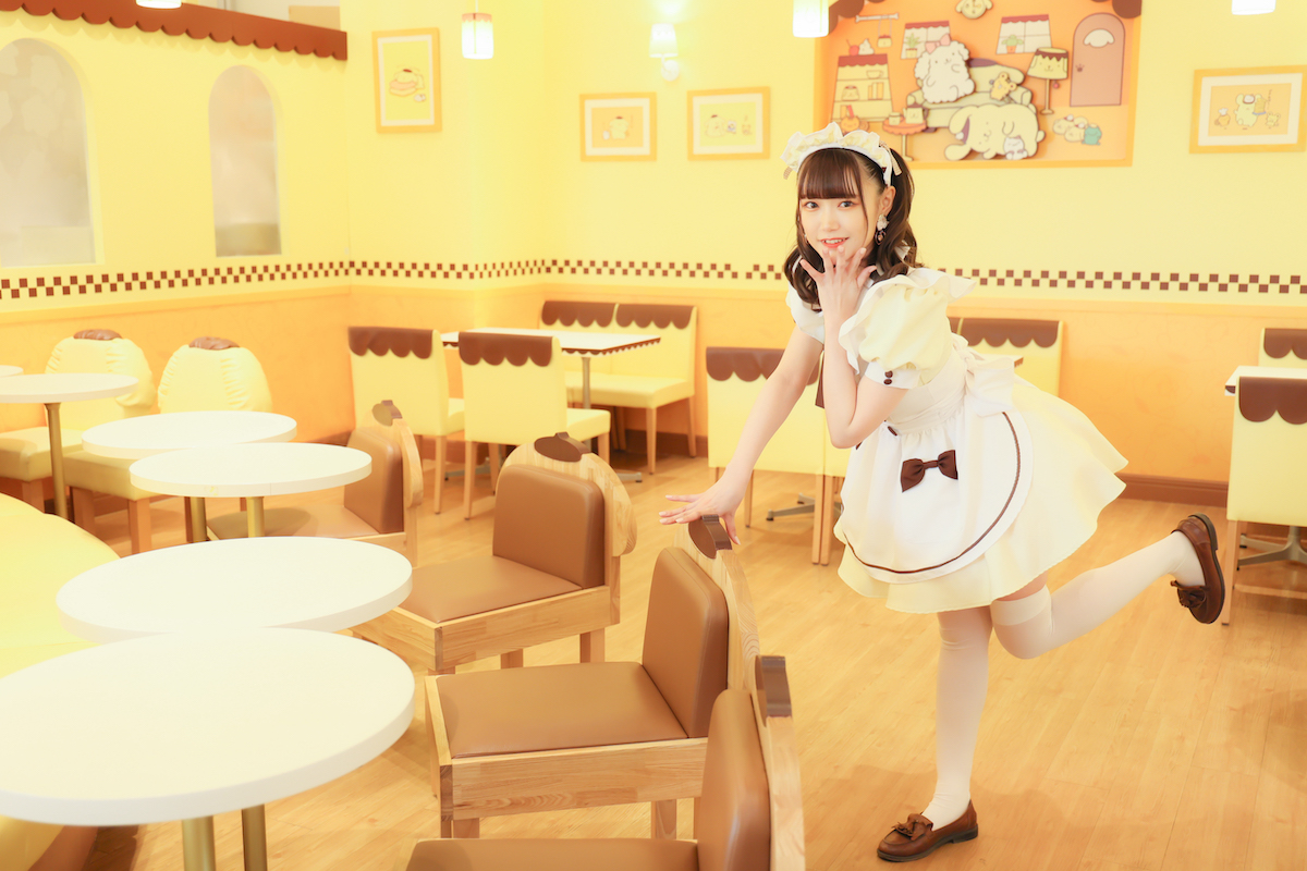 希少レア　ポムポムプリン　カフェ　ユニフォーム ポムポムプリン×あっとほぉーむカフェの新店舗が原宿に誕生！映える