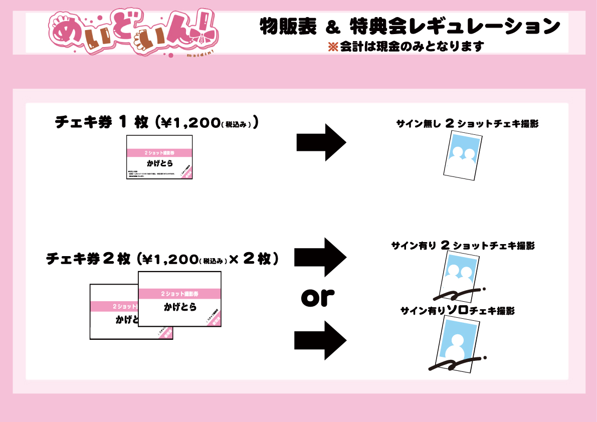 めいどいん！わんだーらんど。」vol.4〈 4/16(日) 〉物販＆特典会 詳細