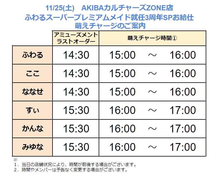 ふわる スーパープレミアムメイド就任 3rd Anniversary スペシャルお