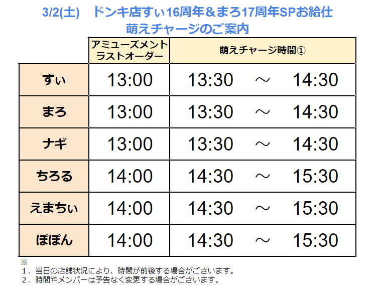 すぃ16th＆まろ17th Anniversary スペシャルお給仕 | 秋葉原・大阪
